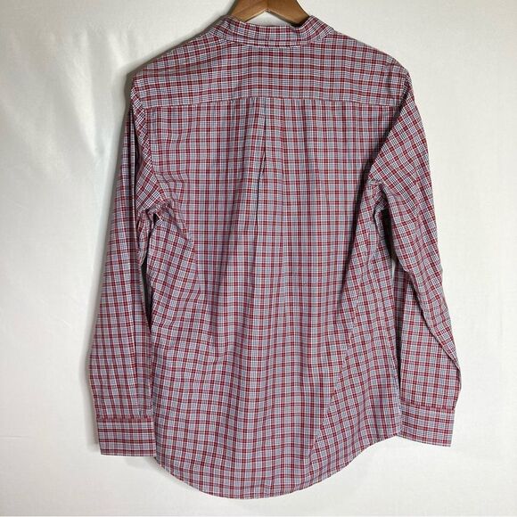 Dockers Button Up Down Shirt Size Medium Red White Plaid NWT - Picture 4 of 5